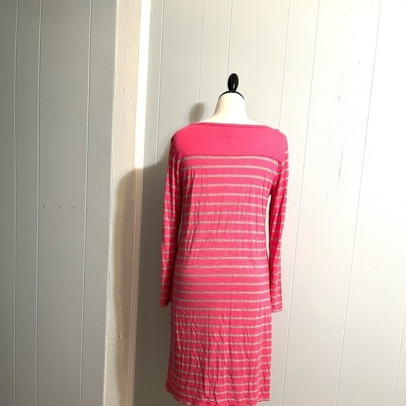 C & C CALIFORNIA (NWOT) FULLY LINED DRESS. SIZE M. PINK & GRAY STRIPED - Picture 3 of 9